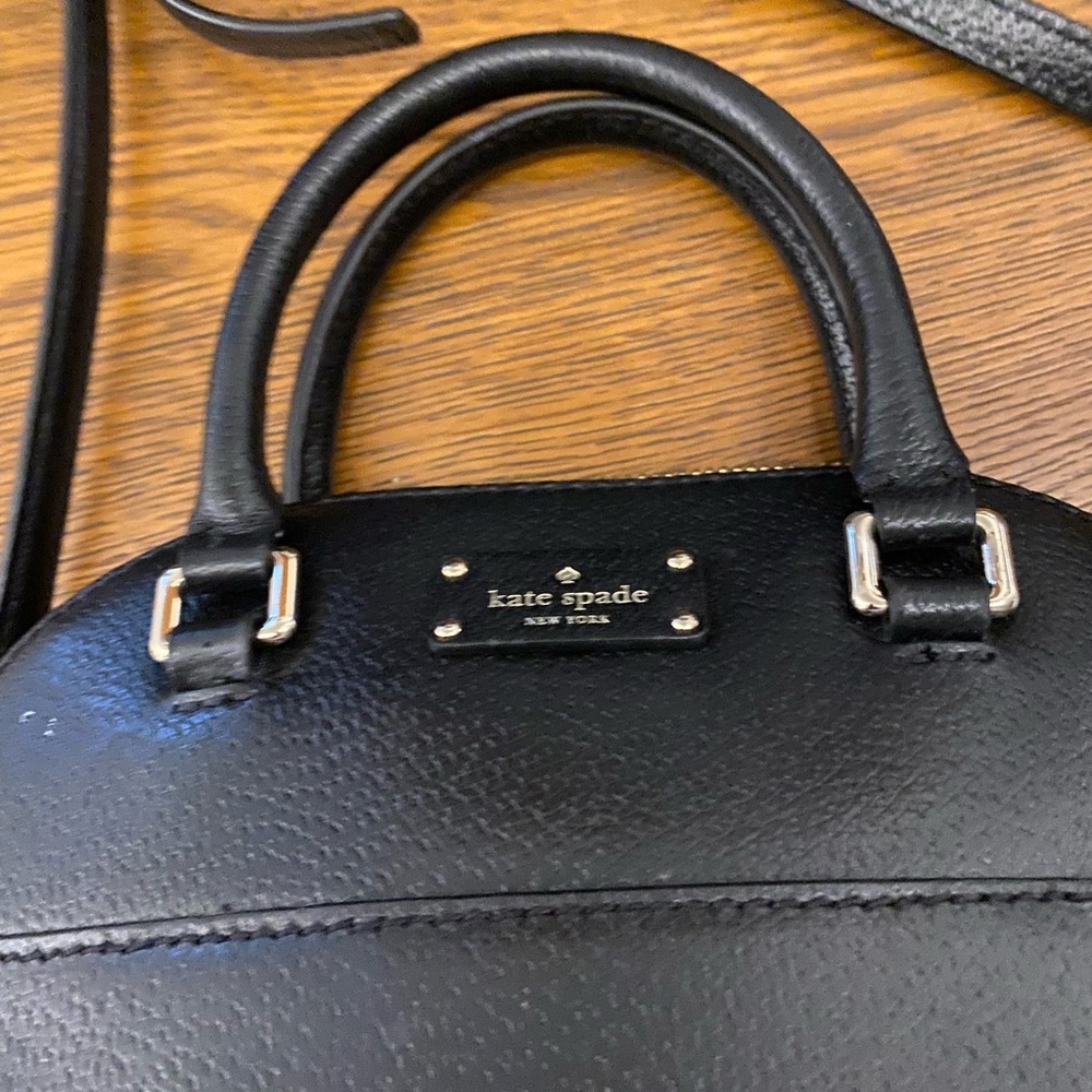 Kate Spade Small Black Leather Dome Handbag - Picture 2 of 10
